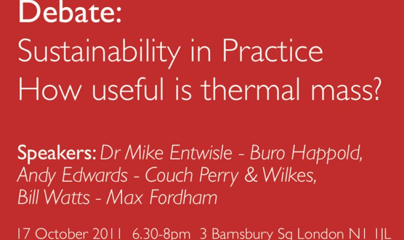 How Useful is Thermal Mass - debate at NHA