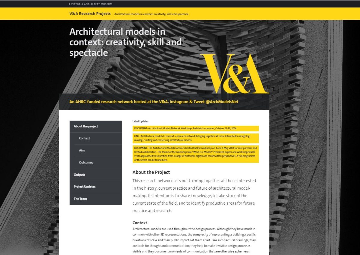 Modelmaking show-and-tell with the V&A