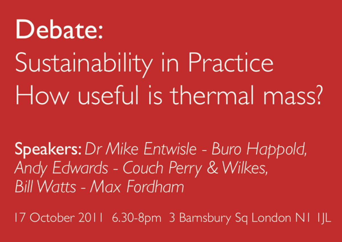 How Useful is Thermal Mass - debate at NHA
