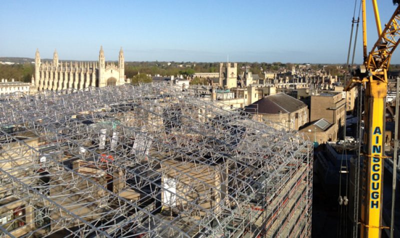 Europe's largest roofed scaffolding